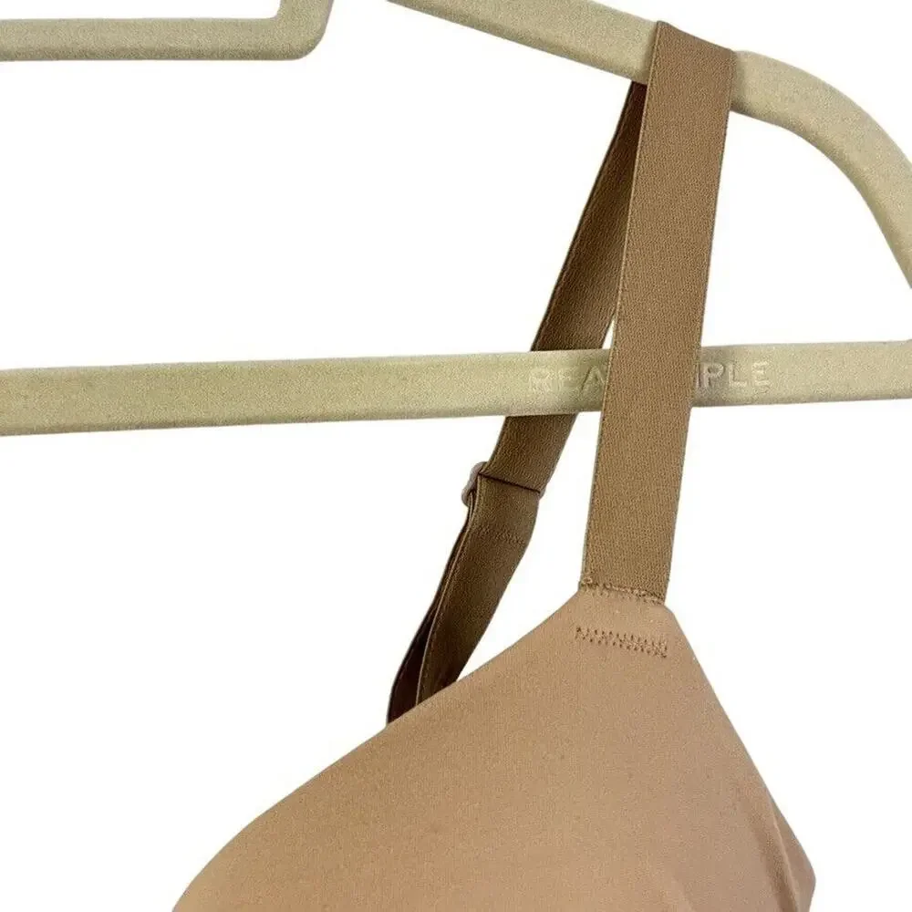 Soma Enbliss Wireless Womens Beige Tan Back Close Adjustable Bra Stretch 38D